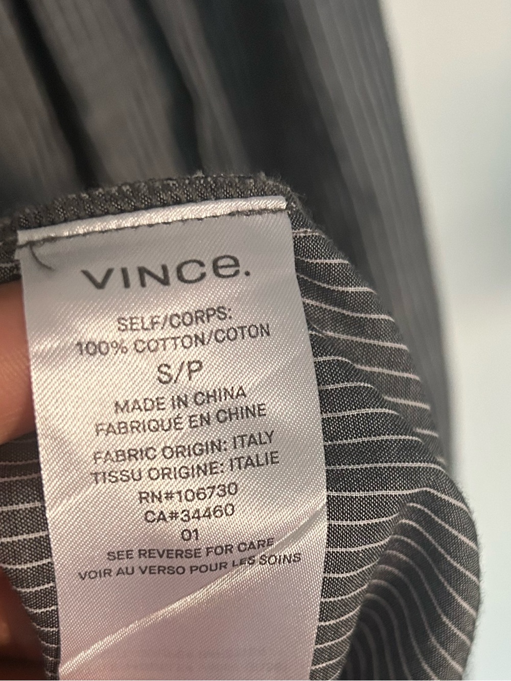 Vince Slate-black Striped Midi Skirt with Smocked Waist - Picture 2 of 7